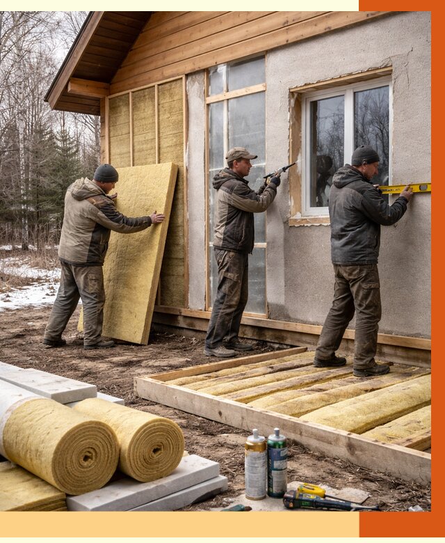 Утепление дачного дома в Чебоксарах от 4885 руб/м2 — недорого | ТепломастерЧбк