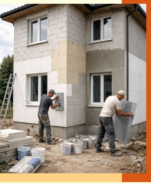 Утепление дома из газобетона в Чебоксарах от 4319 руб./м² — заказать у ТепломастерЧбк